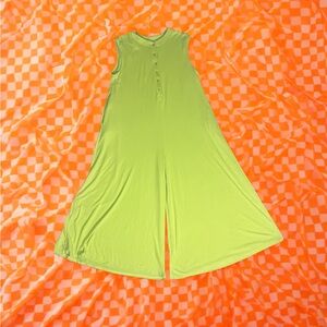 Bucket List Sleeveless Lime Green Jumpsuit